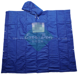 NFNG Blue plastic poncho wholesaler